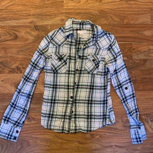 Oneill Blue Women's Button Down Flannel: S